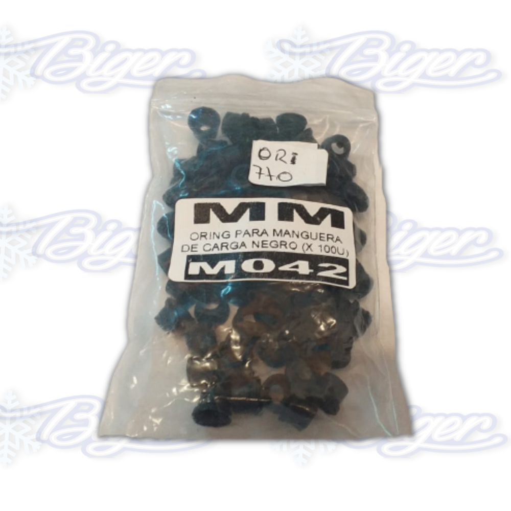 Oring para manguera de carga negro R12/R22/R134 por unidad
