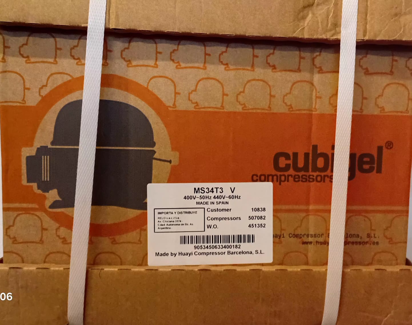 Motor cubigel 1-1/5 hp trifasico MS34T3 R22/404