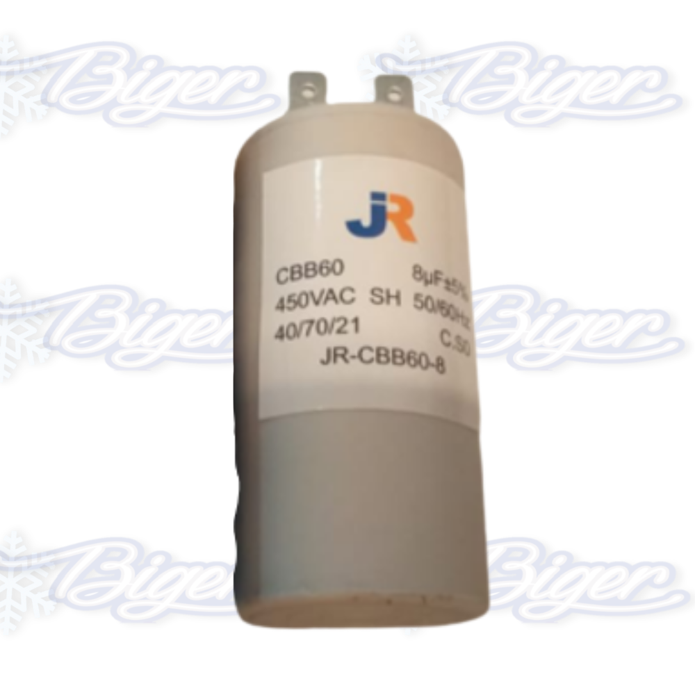 Capacitor de marcha permanente 8MF 450 JR