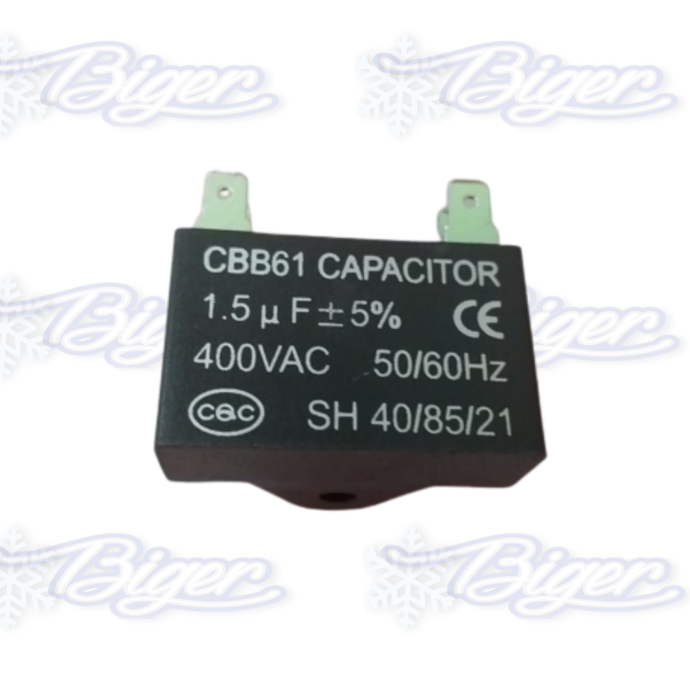 Capacitor de marcha permanente 1 MF cuadrado