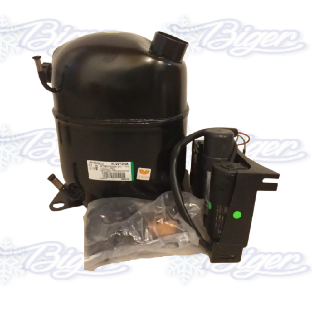 Motocompresor Aspera/Embraco 1 1/2 HP R404 NJ2212GK-LBP comercial baja temperatura