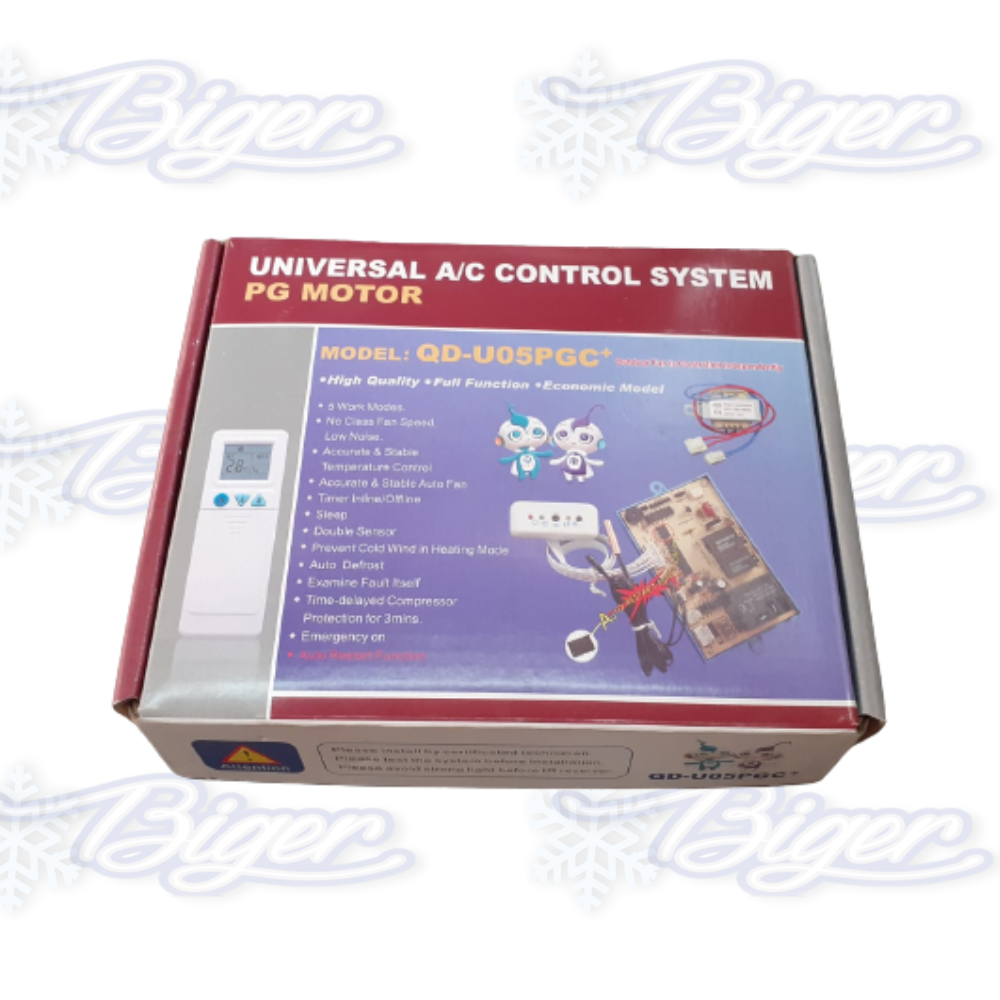 Plaqueta universal U05 A/A con control remoto y variador electrónico