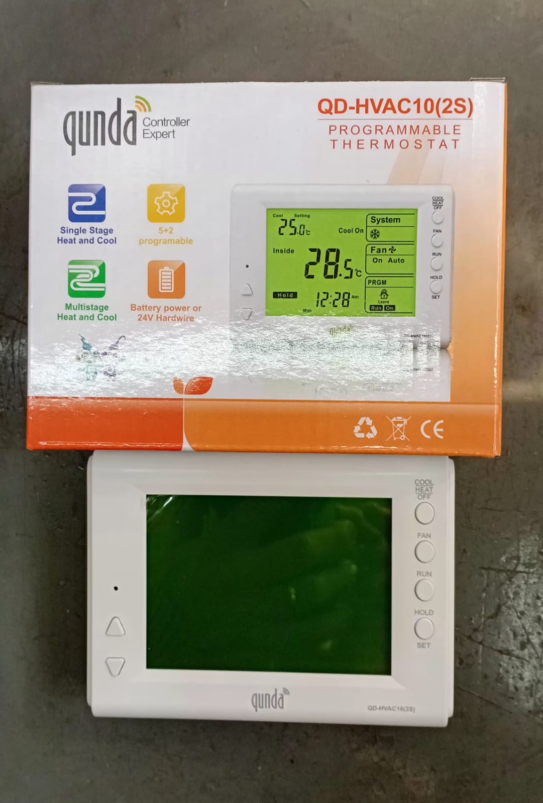 Termostato digital programable Bluestar HVAC10-2S / 24 VOLTS