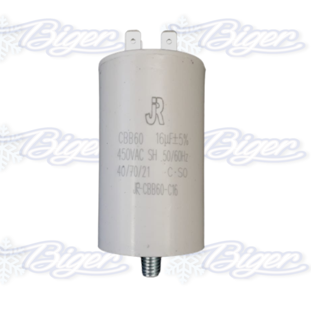 Capacitor de marcha permanente 16mf 450V BlueStar con tornillo/sin tornillo