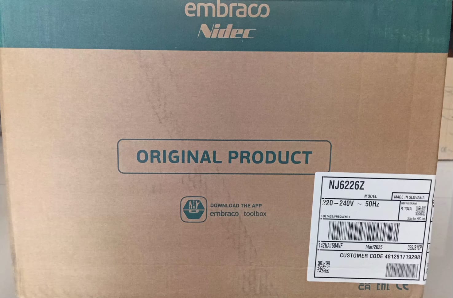 Motor ASPERA 1 1/4 hp NJ6226Z-R134 MHBP