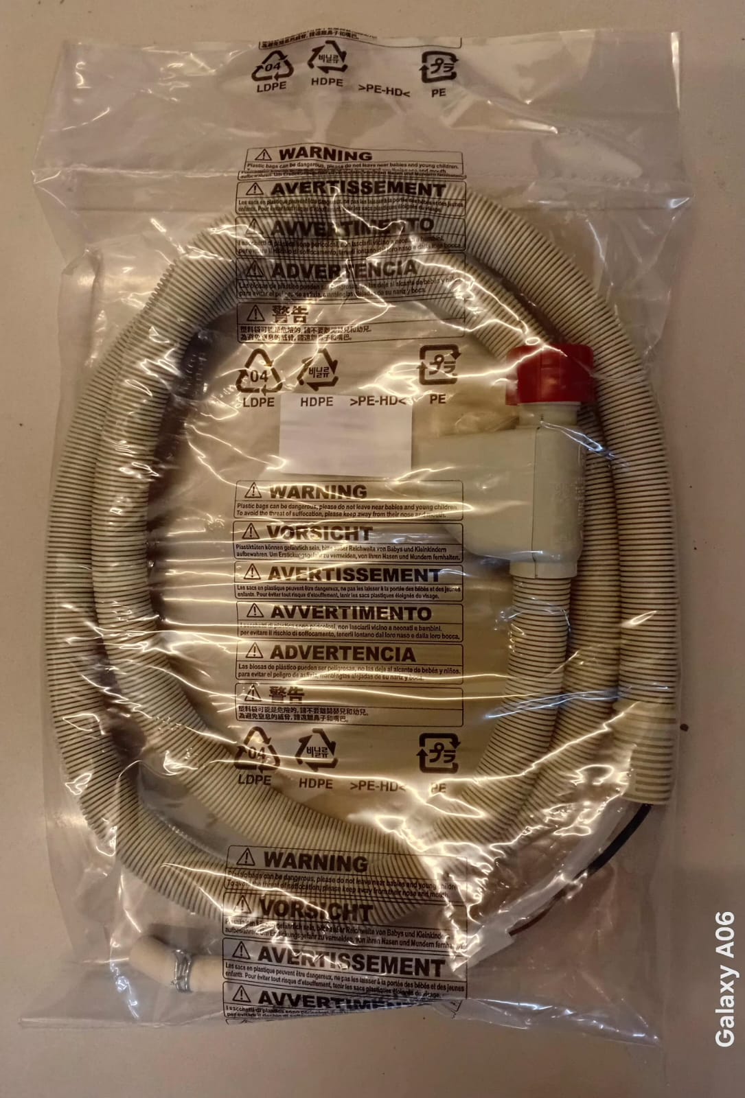 Manguera con valvula  y aqua stop