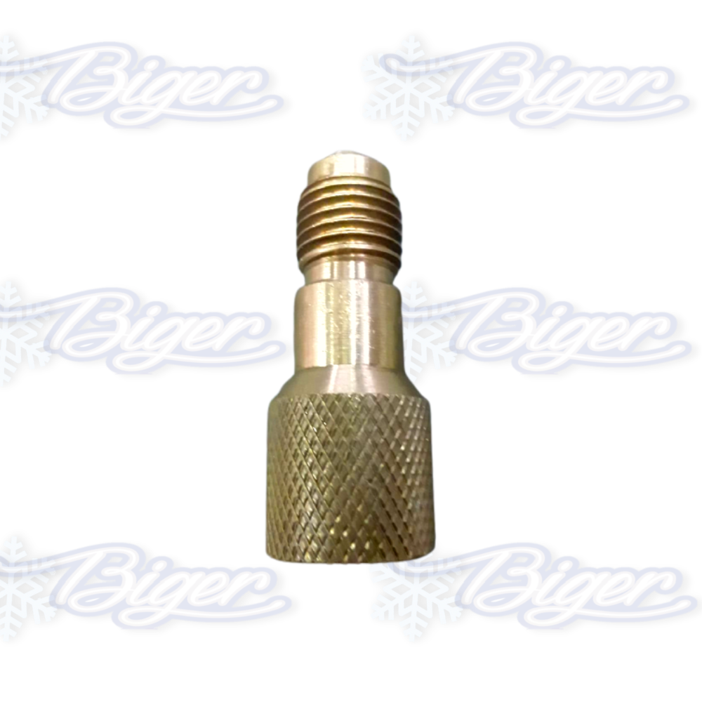 Adaptador para gas R410 5/16 hembra x 1/4 flare macho