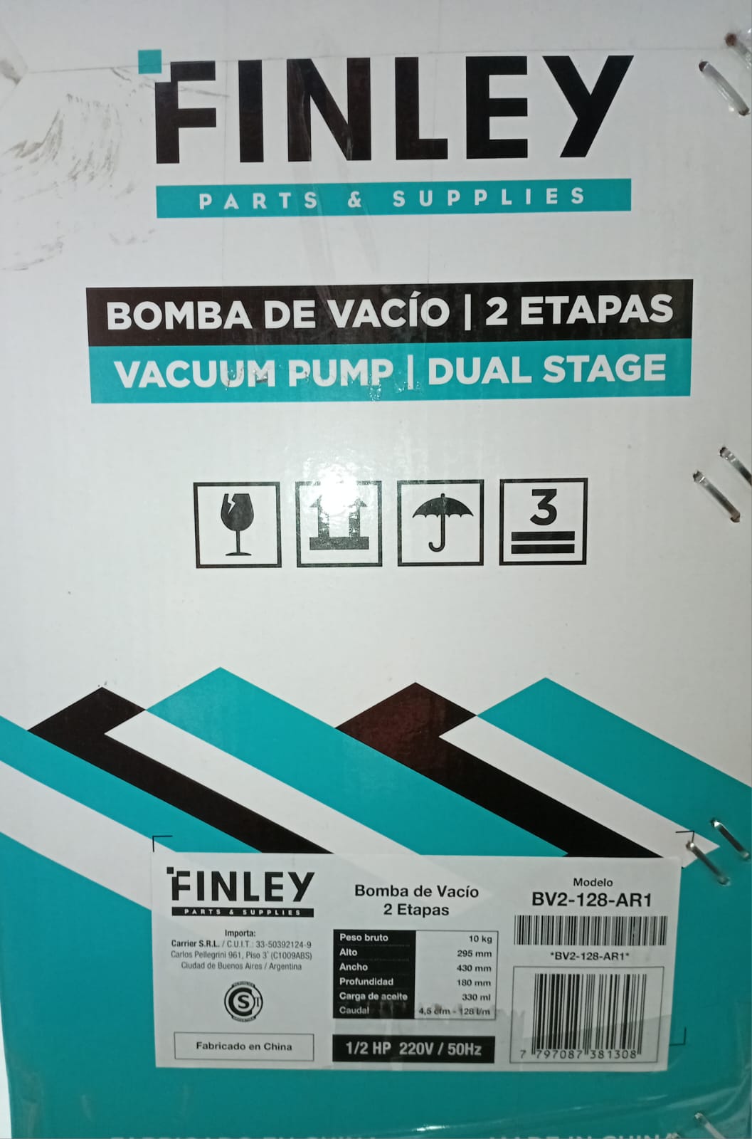 Bomba de vacio Finley de 128 l/m 2 etapas