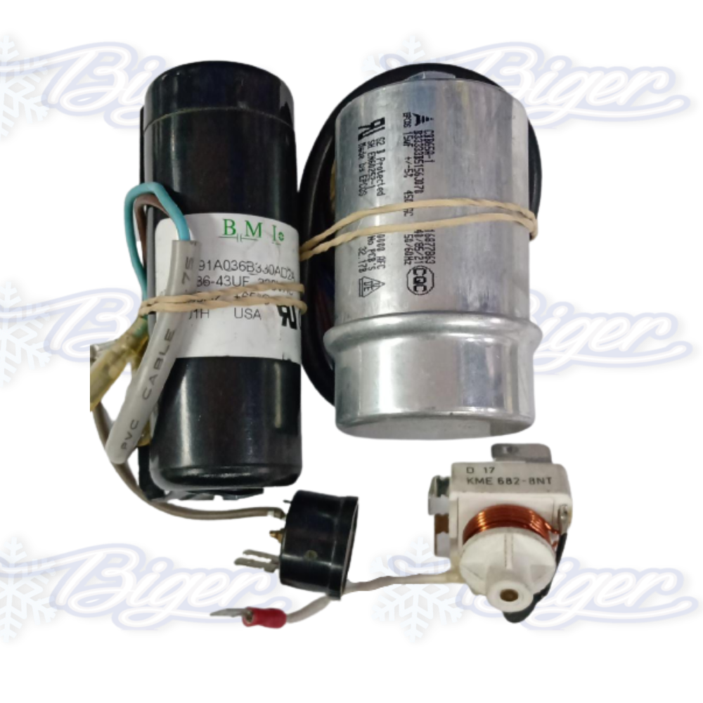 Conjunto relay, capacitores y térmico Kulthorn 1/2 HP